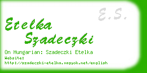 etelka szadeczki business card